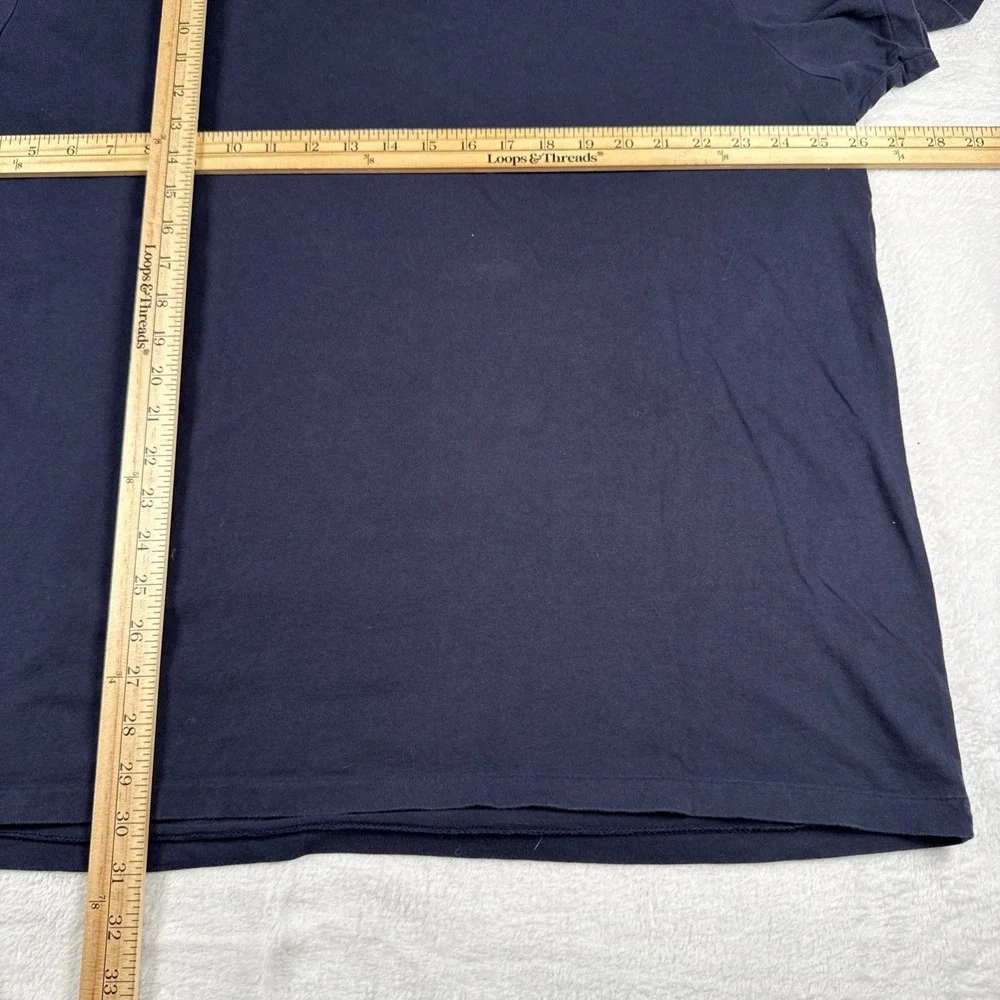 Polo Ralph Lauren Men's V Neck T-Shirt Color Navy Blue Size XXL